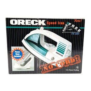 Oreck Cordless Steam Iron TX 850 Cord Free With Swivel Power Base New